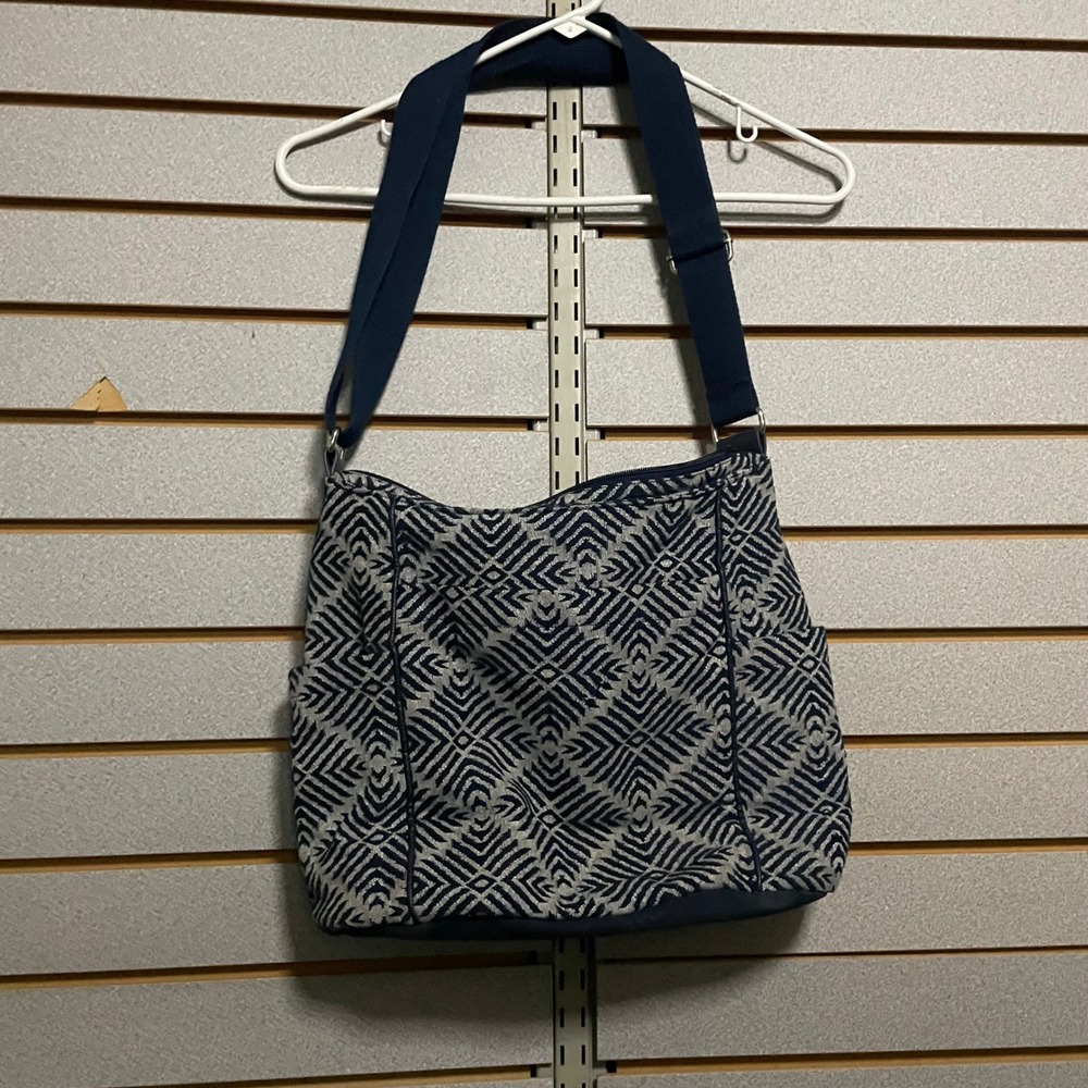 Thirty-One Gifts Blue Diamond Twill Weave Shoulder Bag Purse Crossbody